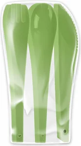 Набор столовых приборов Grill Party 18 предметов (по 6 шт.: вилки, ложки, ножи) пастельно-зеленый 00-00014499