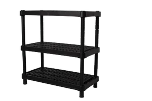 Стеллаж универсальный для хранения вентилируемый Blocker Expert 90*45 3 полки черный 00-00007154