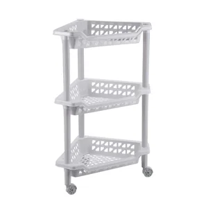 Этажерка Угловая тереза 3 Полки 400х270х610 Мм (светло-серый) 00-00005849