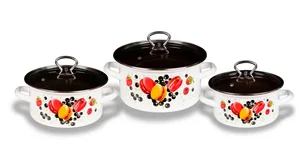 КМК Набор кастрюль Сластена-1-Люкс стиль (бел.)