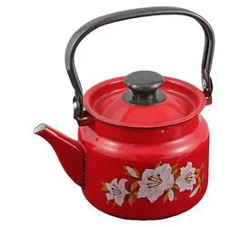 КМК Эмалированный чайник 1,5л 42715-083/6-У4 цил.с рис.(красн)