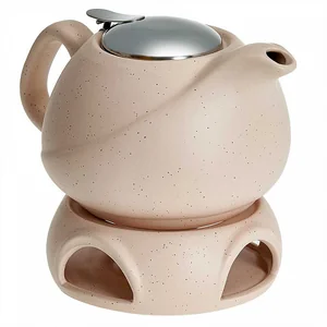 ROSARIO Чайник заварочный 800 мл с фильтром и подставкой Ф19-064R розовый