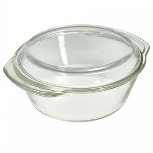 ЗАБАВА Кастрюля с крышкой круглая 1 л, 20,6×17,9×8,5 см из жаропрочного стекла РК-520/2