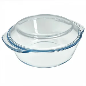 ЗАБАВА Кастрюля с крышкой круглая 2 л, 26×23,2×10,5 см из жаропрочного стекла РК-522/2