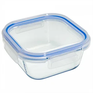 ЗАБАВА Форма для запекания квадратная 0,8 л, 15,2×15,2×6,2 см из жаропрочного стекла с герметичной крышкой РК-0105/2