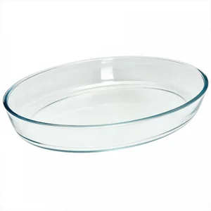 ЗАБАВА Форма для запекания овальная 4,2 л, 39,3×27,6×6,5 см из жаропрочного стекла РК-0101