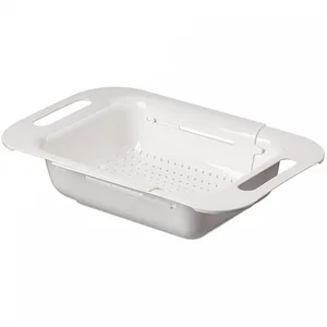 DELTA Дуршлаг Bergamo (белый) 221118429/0190 раздвижной