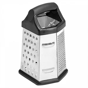 WEBBER Терка 6 граней, 20 см (нержавеющая сталь) с пластиковой ручкой BE-092 черная