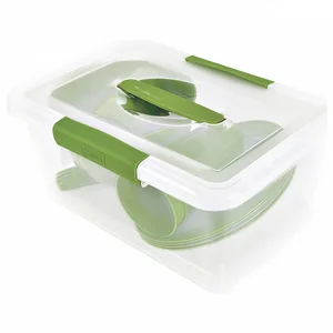 DELTA Набор для пикника Sugar&Spice Vanilla на 4 персоны в контейнере (14 предметов) SE181212050 фисташка