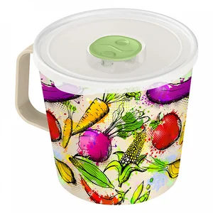 DELTA Контейнер-кружка IZI-GO с клапаном с декором, 750 мл 221138125/01 (светло-бежевый)