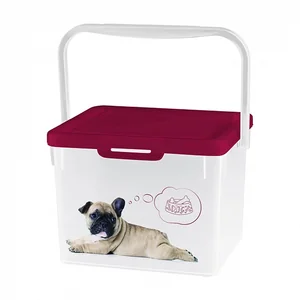 Бытпласт Контейнер Для Корма С Декором Lucky Pet 5,3л Собаки (бордовый) 434212621