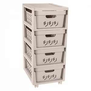 Комод На Колесах Deluxe, 4 Ящика, 300х385х690 Мм (светло-бежевый) 00-00005582