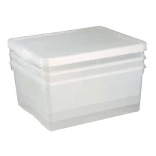 Комплект Ящиков Для Хранения 400х335х170 Мм 3 Шт (бесцветный) 00-00006279