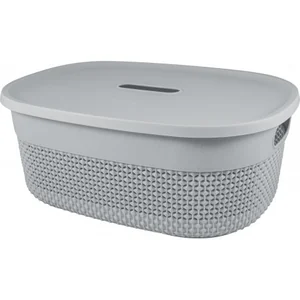Корзина для хранения с крышкой OSLO 12л серый шторм 00-00013603