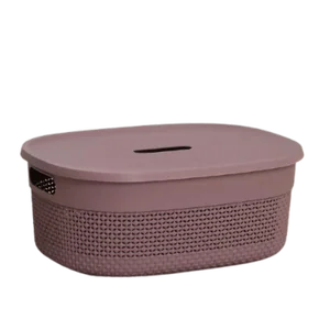 Корзина для хранения с крышкой OSLO 12л черничный морс 00-00013604