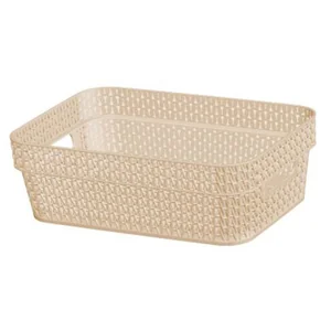 Корзина прямоугольная Ajur 3л слоновая кость (BQ4110СЛК)