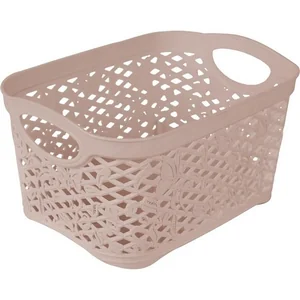 Корзинка прямоугольная Fiori mini пластиковая без крышки 1 л нежно-розовый 00-00010515