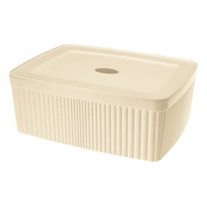 БЫТПЛАСТ Лоток С Крышкой velvet 295х225х110 Мм, 6,55л (бежевый) 00-00007460
