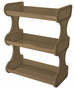 Полка навесная трехсекционная Ajur Кофейный (BQ1685КФ)