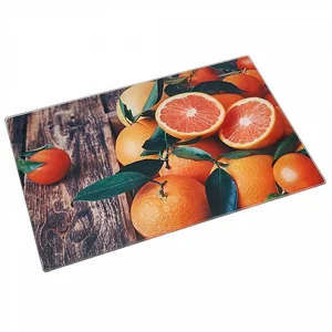ALPENKOK Доска разделочная 20×30 см стеклянная AK-9049 Апельсин