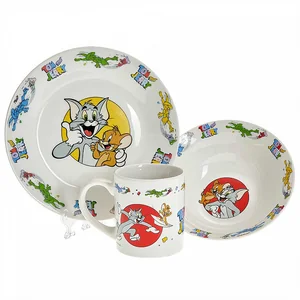 DELTA Набор посуды 3 предмета детский КРС-1800 Том и Джерри (фарфор)