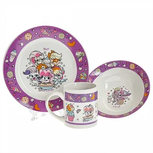 DELTA Набор посуды 3 предмета детский КРС-1682 Мой маленький пони. Дружба (фарфор)