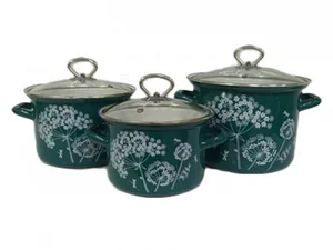 КМК Набор кастрюль Ажур-5-1 Люкс стиль (бирюза)