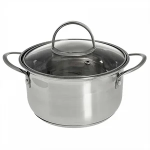 WEBBER Кастрюля 1,9 л, 16 см, из нержавеющей стали со стеклянной крышкой BE-346/2