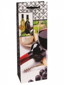Пакет подарочный Dream Cards с матовой ламинацией 12x36x8,5 см Винное изобилие, 210гр ПКП-6267
