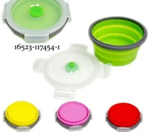 Контейнер пищевой силиконовый 0,4 л 12х7 см складной 16523-117454