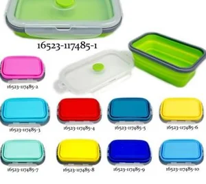 Контейнер пищевой силиконовый 0,5 л 16х10х7 см складной 16523-117485