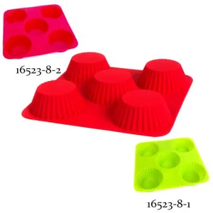 Форма силиконовая для выпечки Кекс 18х18 см 5 форм на планшете 16523-8