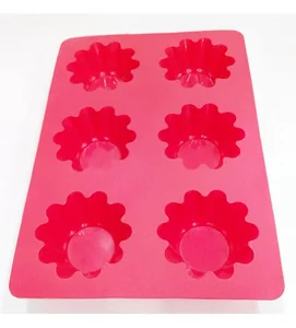 Форма силиконовая для выпечки Кекс 26x18x3 см 6 форм на планшете 16523-38