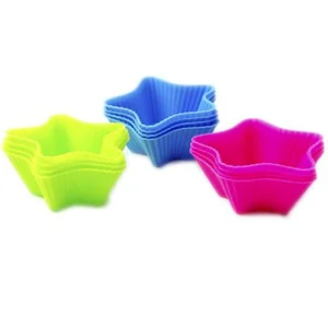 Формы силиконовые для выпечки Звезда 7х3 см 10 шт 16523-52