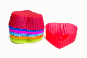 Формы силиконовые для выпечки Сердце 7х7 см 12 шт 16523-4