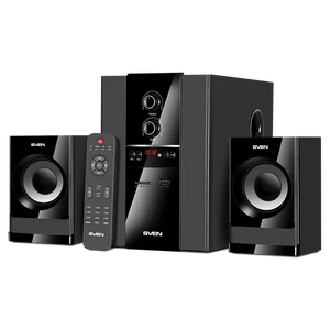 SVEN Многофункциональная акустическая система с Bluetooth, проигрывателем USB/SD, FM-радио, дисплеем и ПДУ MS-1821 черный