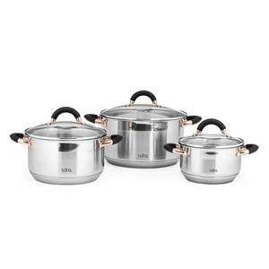 LARA Набор кастрюль BLACK and ROSE LR02-115