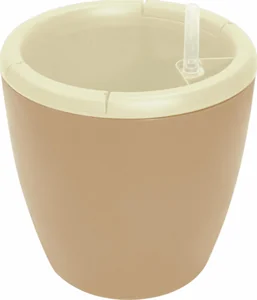 Горшок с автополивом InGreen Munchen D 160мм/2л с внутренней вставкой 1,6л, круглый,молочный шоколад