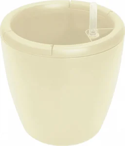 Горшок с автополивом InGreen Munchen D 210мм/5л с внутренней вставкой 3,4л, круглый, сливочный