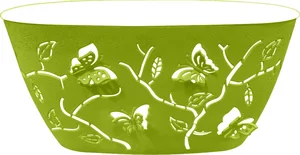 Горшок для цветов Butterflies 4 л 300х150 мм овальный лиственно-зеленый