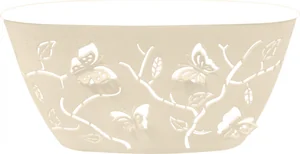 Горшок для цветов Butterflies 4 л 300х150 мм овальный песочно-белый