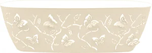 Горшок для цветов Butterflies 7,3 л 470х150 мм овальный песочно-белый