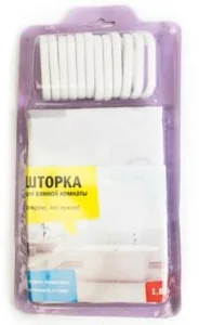 Шторка для ванной 180*180 см с кольцами 34128-14