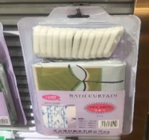 Шторка для ванной 180х180 см из полиэтилена 34128-006