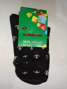 Носки демисезонные Гладь с рисунком якорь черный р 18/20 (043.70.3.18/20)