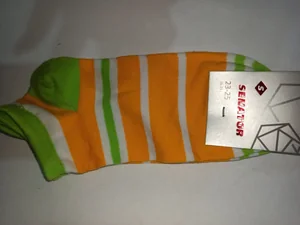 Носки Полоска короткий 3-х цветный салатовый р 23/25 (074.45.2.23/25)