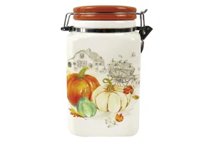 КОРАЛЛ Емкость для сыпучих продуктов 1100 мл. Тыква ZFC414-49