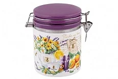 Банка керам круг 600 мл c клипсой Fleur du jour ТМ Appetite