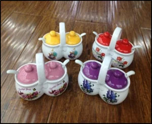 Набор банок для специй с ложкой 220мл 7935-S5016