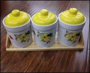 Набор банок для сыпучих продуктов на подставке 3шт 510мл 7935-S5003-2